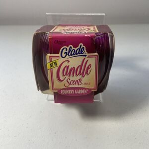 NOS Glade Candle Scents Country Garden Glass Votive 4 oz. vintage 1995